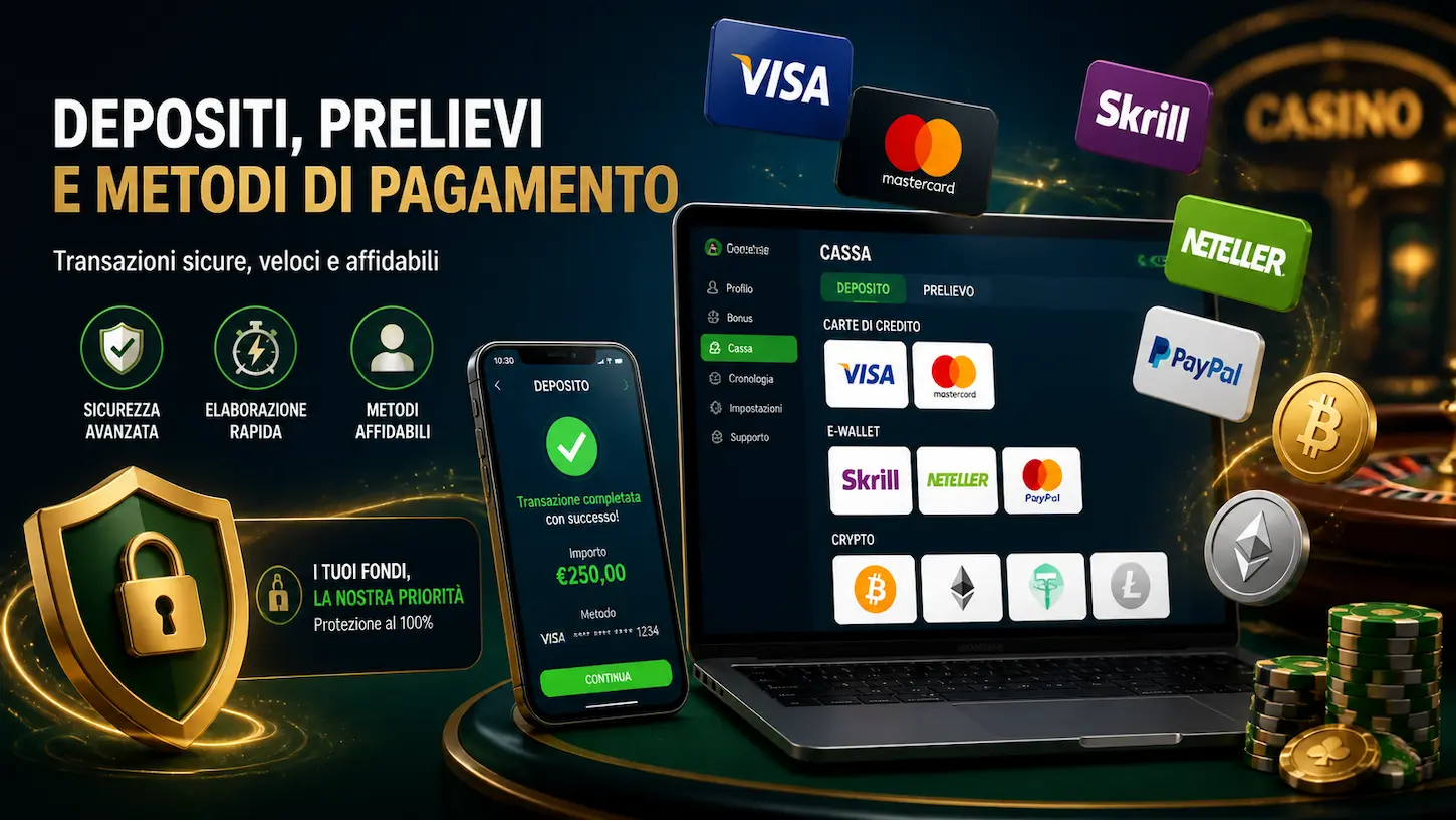 Metodi di pagamento Verde Casino